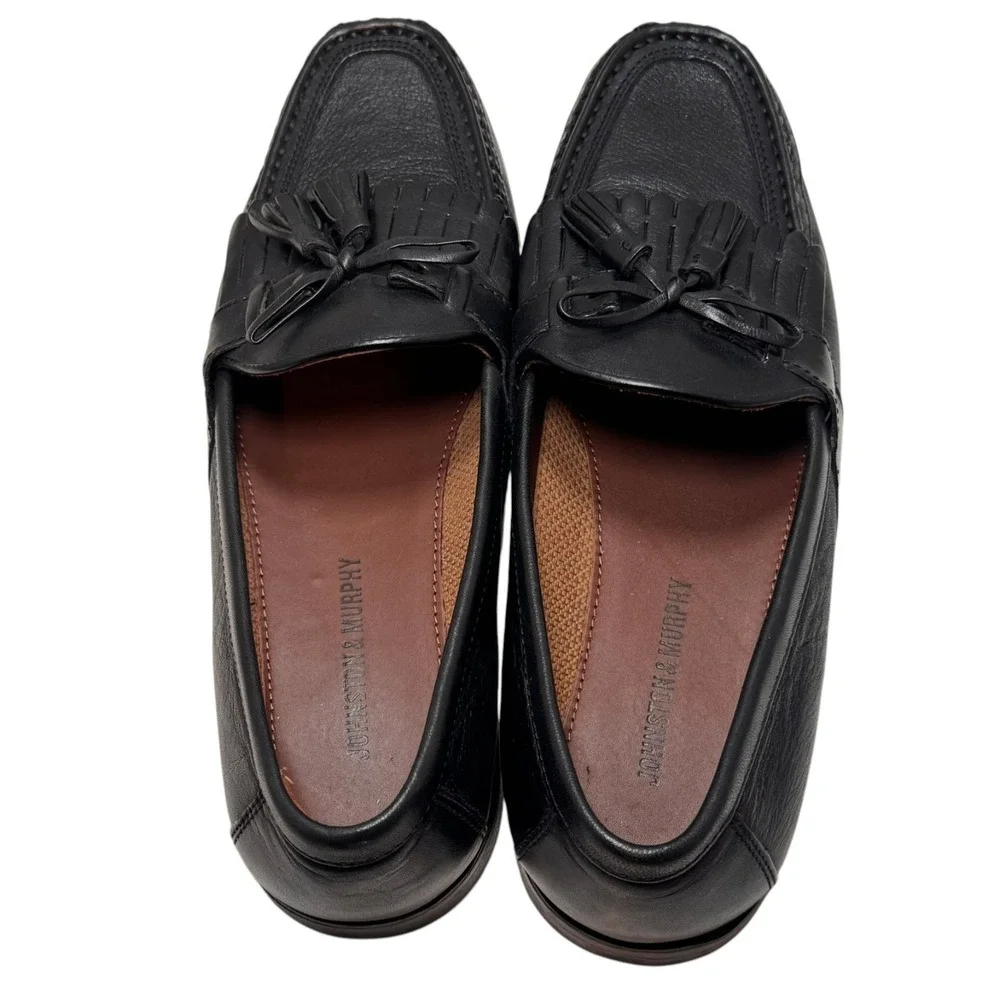 JOHNSTON MURPHY  20-0593 Aragon II Kiltie tassel Loafers mens sz 11 M Black NEW